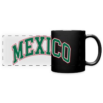 Mexique - Mug panoramique uni - noir - Devant