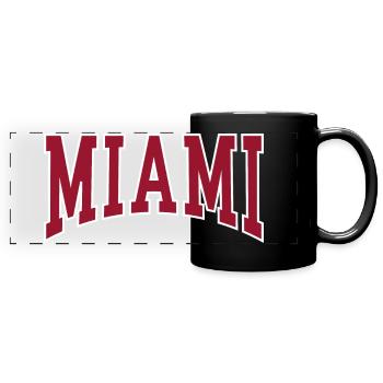 Miami - Panorama-Tasse farbig - Schwarz - Vorne