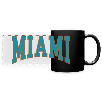 Miami - Panorama-Tasse farbig - Schwarz - Vorne