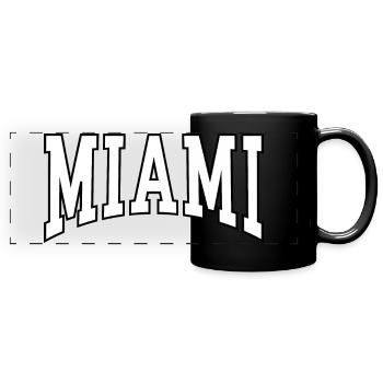 Miami - Panorama-Tasse farbig - Schwarz - Vorne