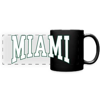 Miami - Panorama-Tasse farbig - Schwarz - Vorne