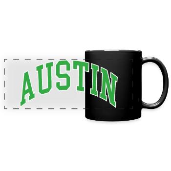 Austin - Mug panoramique uni - noir - Devant