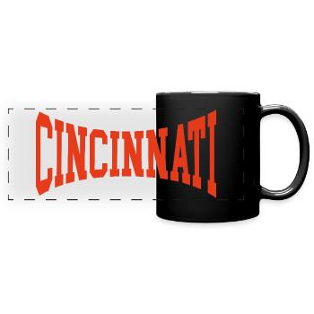 Cincinnati - Panorama-Tasse farbig - Schwarz - Vorne