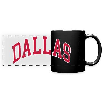 Dallas - Panorama-Tasse farbig - Schwarz - Vorne