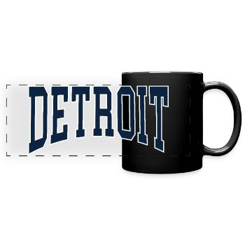 Detroit - Panorama-Tasse farbig - Schwarz - Vorne