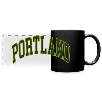 Portland - Panorama-Tasse farbig - Schwarz - Vorne