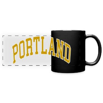 Portland - Panorama-Tasse farbig - Schwarz - Vorne