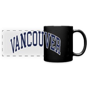 Vancouver - Panorama-Tasse farbig - Schwarz - Vorne