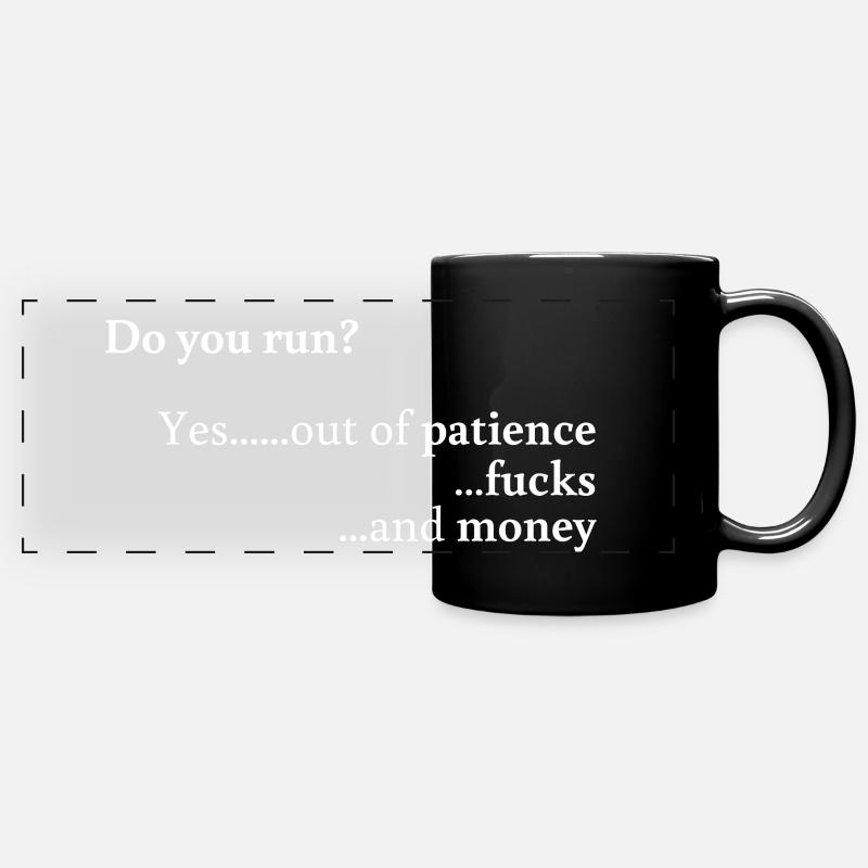 Do you run? - Full Colour Panoramic Mug - black