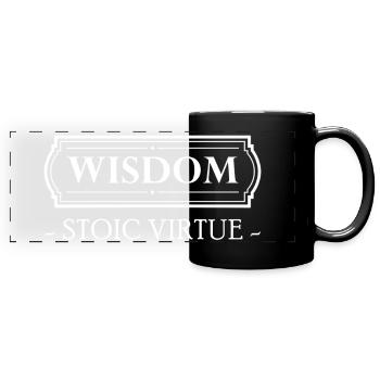 Stoic Virtue Wisdom Stoicism Gift - Full Colour Panoramic Mug - black - Front