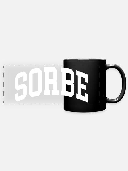 Sorbe - Panorama-Tasse farbig - Schwarz