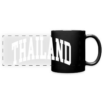 Thailand - Panorama-Tasse farbig - Schwarz - Vorne
