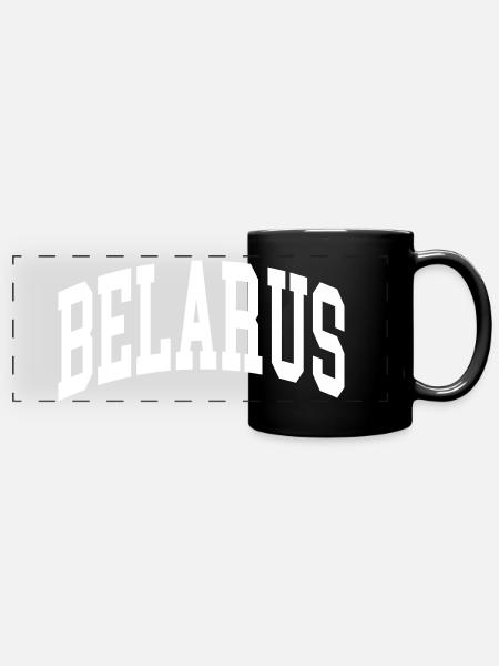 Biélorussie - Mug panoramique uni - noir