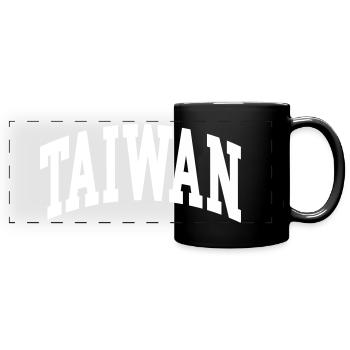 Taiwan - Mug panoramique uni - noir - Devant