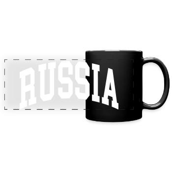 Russia - Full Colour Panoramic Mug - black - Front