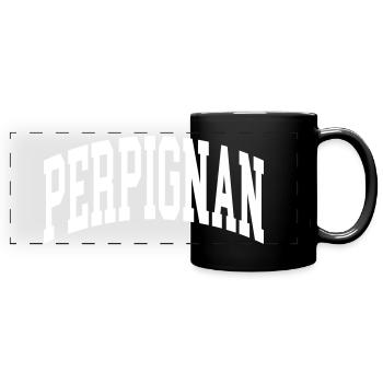 Perpignan - Panorama-Tasse farbig - Schwarz - Vorne