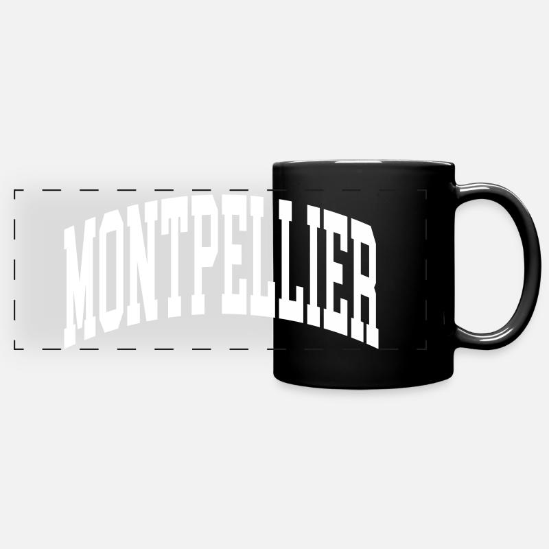 Montpellier - Mug panoramique uni - noir