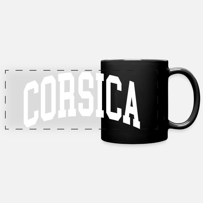Korsika - Panorama-Tasse farbig - Schwarz