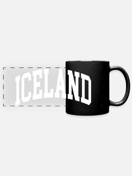 Iceland - Panorama-Tasse farbig - Schwarz