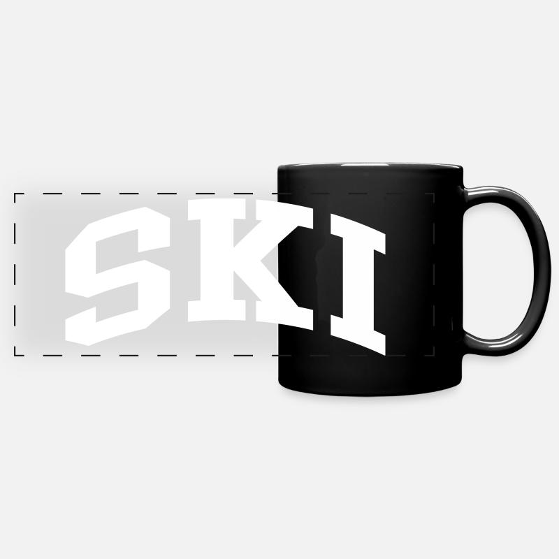 Ski - Panorama-Tasse farbig - Schwarz