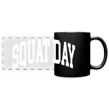 Squat Day - Full Colour Panoramic Mug - black - Front