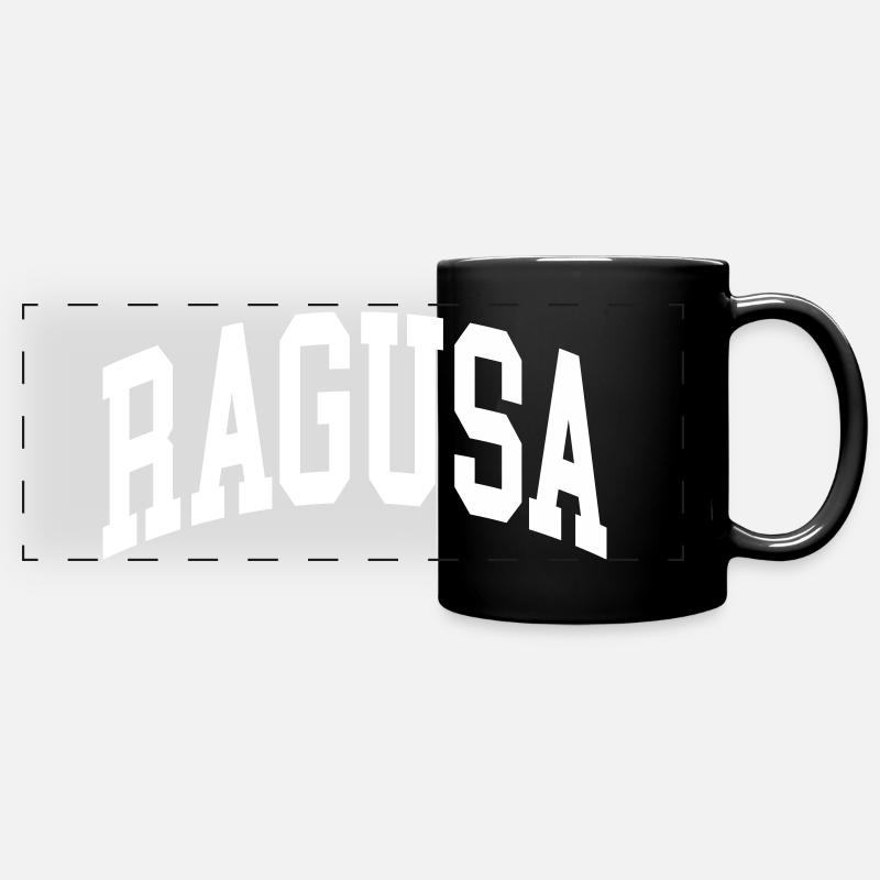 Ragusa - Panorama-Tasse farbig - Schwarz
