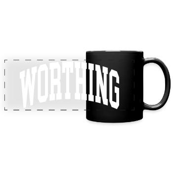 Worthing - Full Colour Panoramic Mug - black - Front