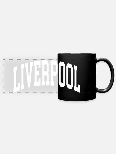 Liverpool - Panorama-Tasse farbig - Schwarz