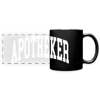 Apotheker - Panorama-Tasse farbig - Schwarz - Vorne