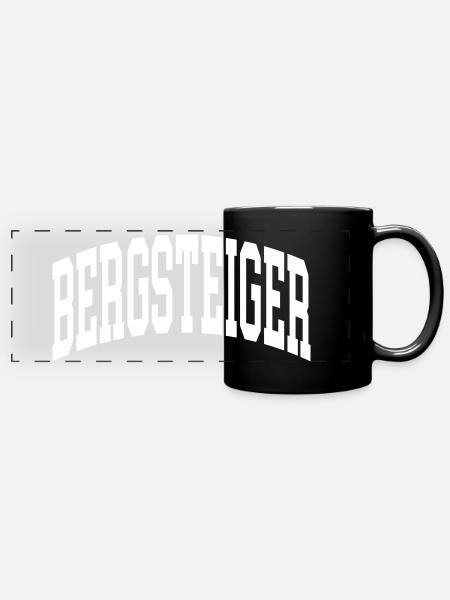 Bergsteiger - Panorama-Tasse farbig - Schwarz