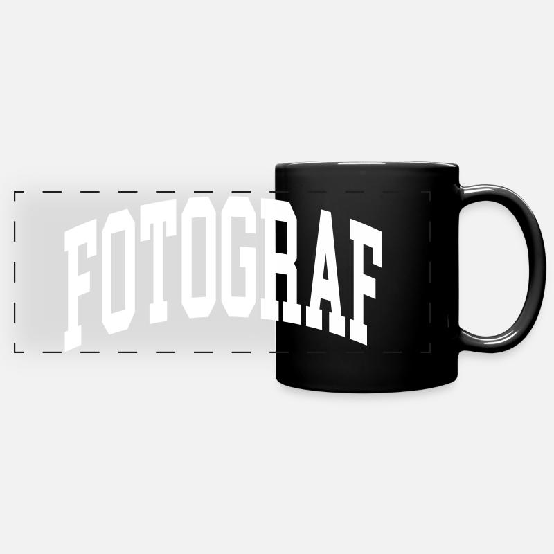 Fotograf - Panorama-Tasse farbig - Schwarz
