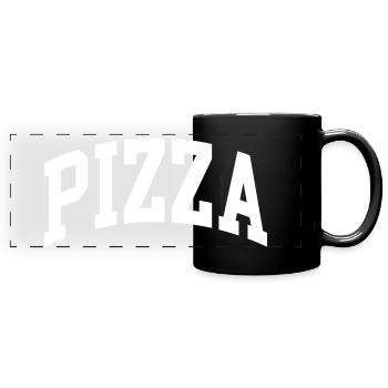 Pizza - Full Colour Panoramic Mug - black - Front