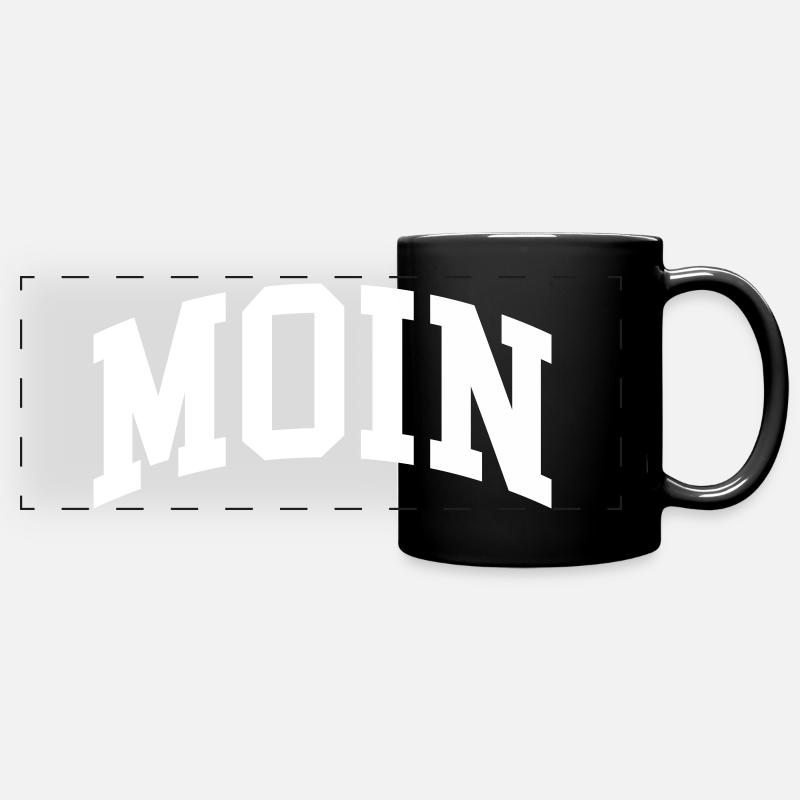 Moin - Panorama-Tasse farbig - Schwarz