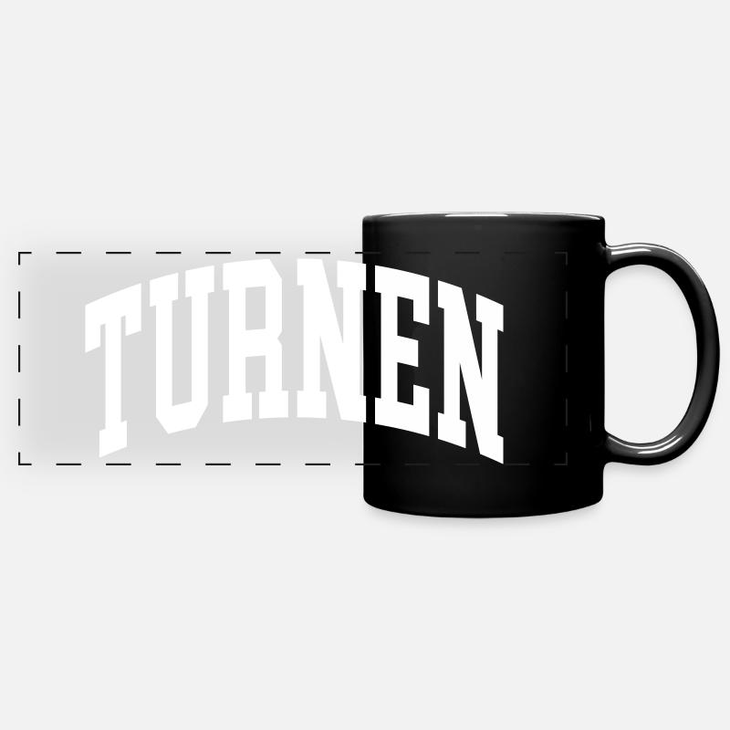 Turnen - Panorama-Tasse farbig - Schwarz