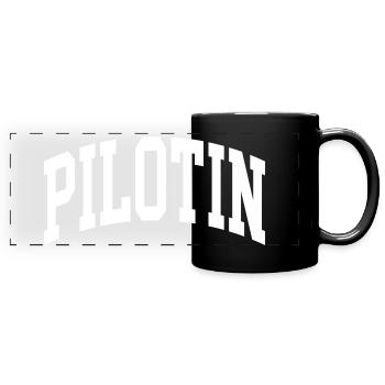 Pilotin - Panorama-Tasse farbig - Schwarz - Vorne
