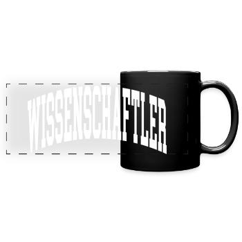 Wissenschaftler - Panorama-Tasse farbig - Schwarz - Vorne
