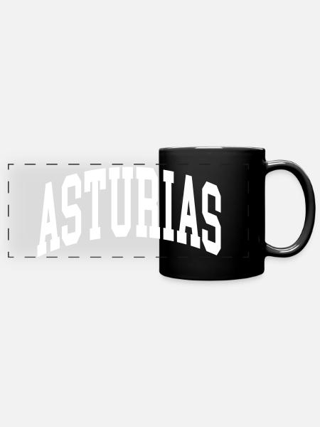 Asturias - Panorama-Tasse farbig - Schwarz