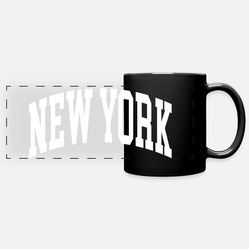 New York - Mug panoramique uni - noir