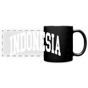 Indonesia - Full Colour Panoramic Mug - black - Front