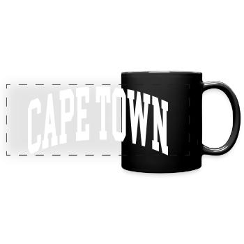 Cape Town - Panorama-Tasse farbig - Schwarz - Vorne