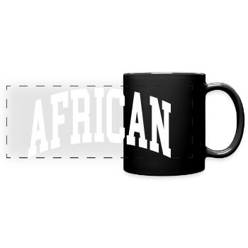 Africain - Mug panoramique uni - noir - Devant