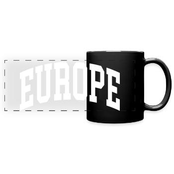 Europe - Mug panoramique uni - noir - Devant