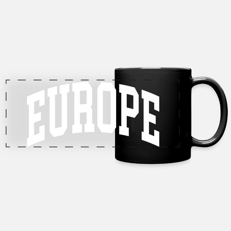 Europe - Mug panoramique uni - noir