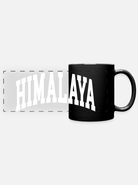 Himalaya - Panorama-Tasse farbig - Schwarz