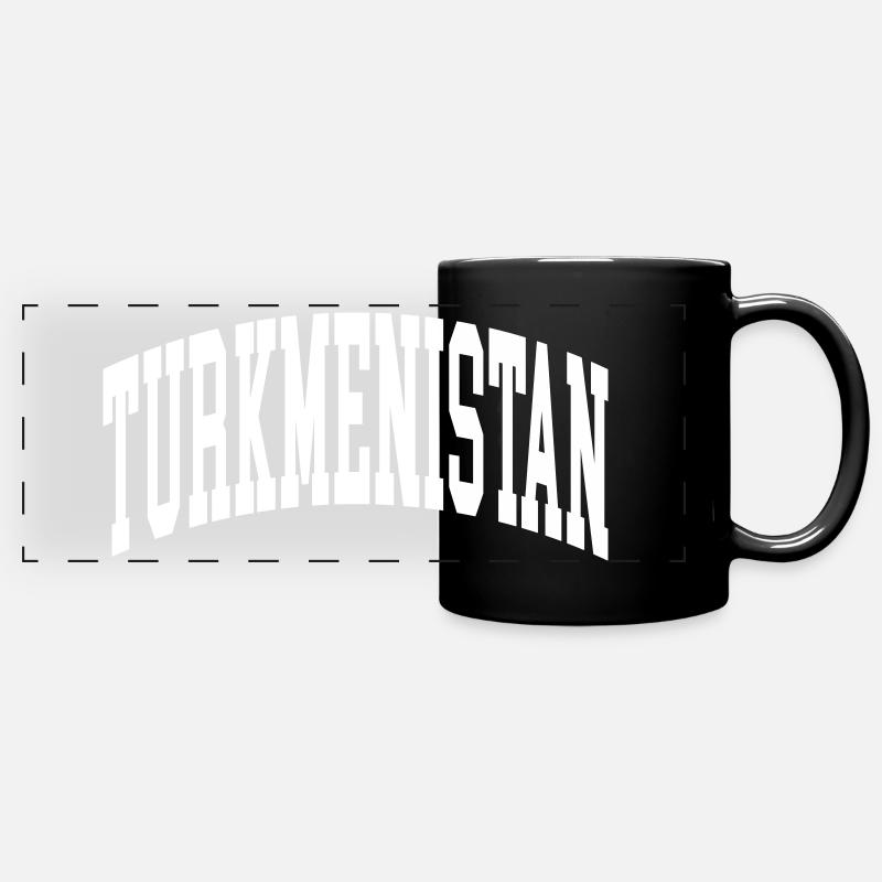 Turkmenistan - Full Colour Panoramic Mug - black