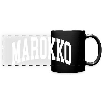 Marokko - Panorama-Tasse farbig - Schwarz - Vorne