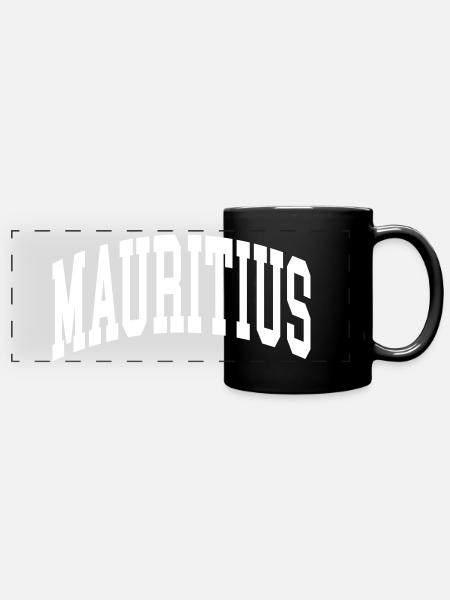 Mauritius - Panorama-Tasse farbig - Schwarz