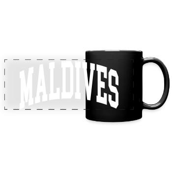 Maldives - Full Colour Panoramic Mug - black - Front
