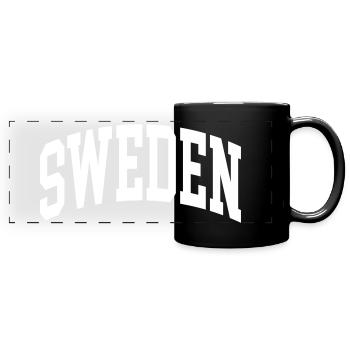 Suède - Mug panoramique uni - noir - Devant