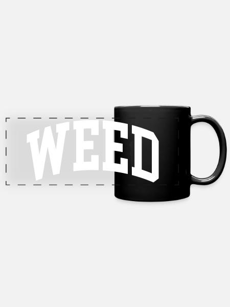 Weed - Panorama-Tasse farbig - Schwarz